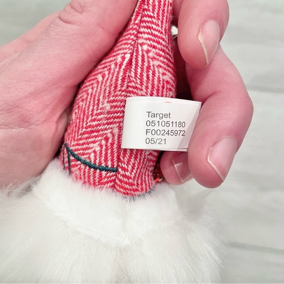 8 NWOT Target Wondershop plush Santa head ornaments